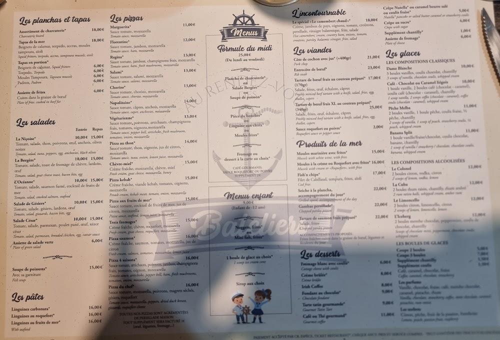 Au rendez-vous des bateliers - Menu Image 1